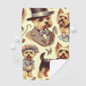 Vintag Yorkshire Terrier Seamless Golfhandtuch (Insitu)