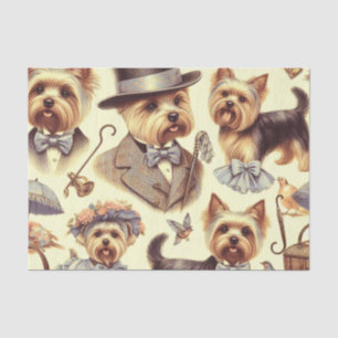 Vintag Yorkshire Terrier Seamless Seidenpapier