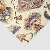 Vintag Yorkshire Terrier Seamless Seidenpapier (Ausschnitt)