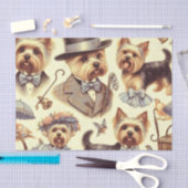 Vintag Yorkshire Terrier Seamless Seidenpapier (Handwerk)