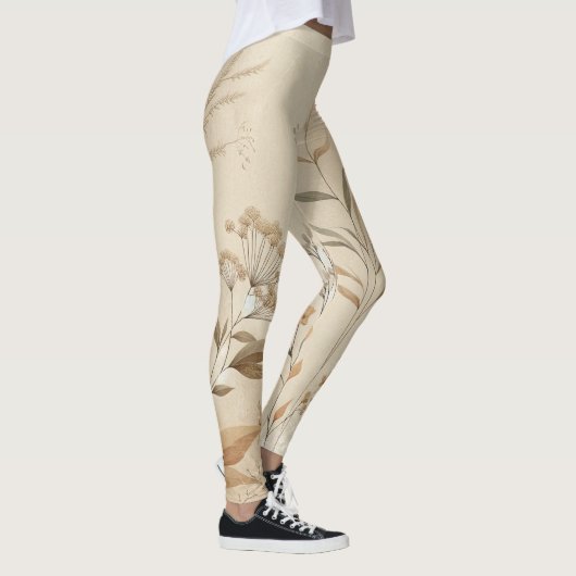 Vintag zarter botanischer Boho Leggings (Rechts)