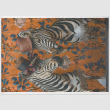 Vintag Zebra Couple Decoupage