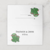 Vintag Zeichnend blühende Kaktus Platzkarte (Außenseite Aufgefaltet)