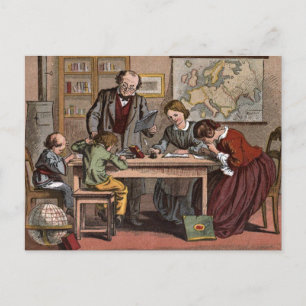 Vintag Zeichnend: Der Lehrer der Antike Postkarte