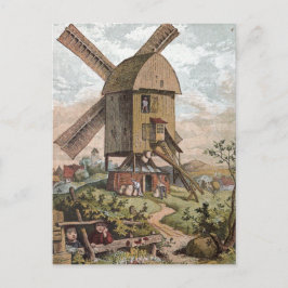 Vintag Zeichnend: Die alte Mühle Postkarte