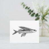 Vintag zeichnend Fische Postkarte (Stehend Vorderseite)