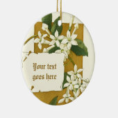 Vintag zeichnend Jasminverzierung Keramik Ornament (Rechts)