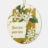 Vintag zeichnend Jasminverzierung Keramik Ornament (Links)