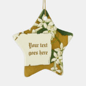 Vintag zeichnend Jasminverzierung Keramikornament (Rechts)