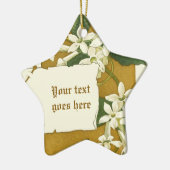 Vintag zeichnend Jasminverzierung Keramikornament (Links)