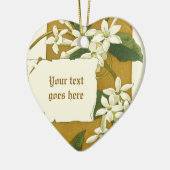 Vintag zeichnend Jasminverzierung Keramikornament (Links)