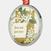 Vintag zeichnend Jasminverzierung Ornament Aus Metall (Links)