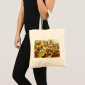 Vintag zeichnend Kaninchen Tragetasche (Vorderseite (Produkt))
