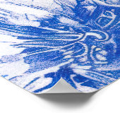 Vintag zeichnend Nelkengrenze Poster (Ecke)