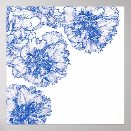 Vintag zeichnend Nelkengrenze Poster (Vorne)