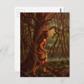 Vintag Zeichnend: Pocahontas, die indische Prinzes Postkarte (Vorne/Hinten)