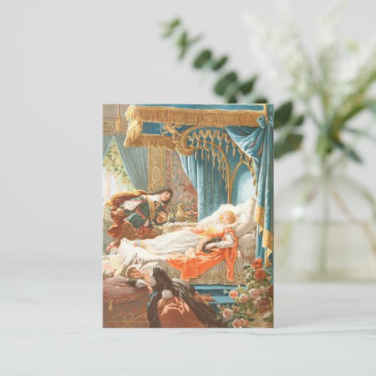 Vintag Zeichnend: Schlafbehagen Postkarte (Stehend Vorderseite)