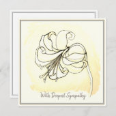 Vintag Zeichnend Schwarz-Weiß-Liliensympathie-Kart (Vorne/Hinten)