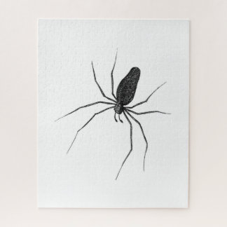 Vintag zeichnend Schwarzweißspinne Puzzle