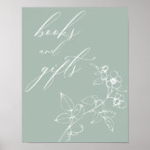 Vintag zeitlos florale Babyduschbücher Geschenke Poster (Vorne)