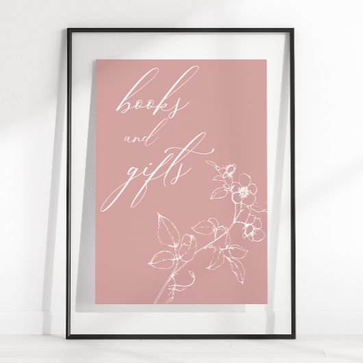 Vintag zeitlos florale Babyduschbücher Geschenke Poster