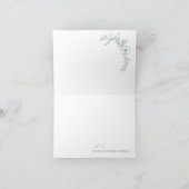 Vintag zeitlose Blumenblauer Babydusche Dankeskarte (Innenseite)