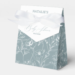 Vintag zeitlose Blumenblauer Babydusche Geschenkschachtel