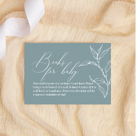 Vintag zeitlose Blumenbücher für Babydusche Mitteilungskarte