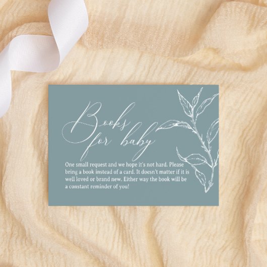 Vintag zeitlose Blumenbücher für Babydusche Mitteilungskarte