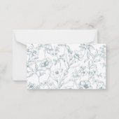 Vintag zeitlose Blumenbücher für Babydusche Mitteilungskarte (Rückseite)