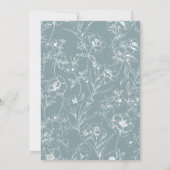 Vintag zeitlose Blumendusche mit Blumenzwiebeln Ki Einladung (Rückseite)