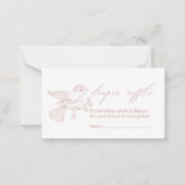 Vintag zeitlose Blumendusche Windelwanne Mitteilungskarte (Vorderseite)