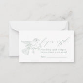 Vintag zeitlose Blumendusche Windelwanne Mitteilungskarte (Vorderseite)