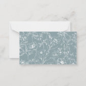 Vintag zeitlose Blumendusche Windelwanne Mitteilungskarte (Rückseite)