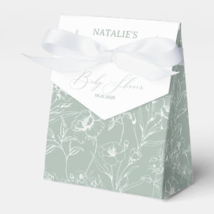 Vintag zeitlose Blumengrün-Babydusche Geschenkschachtel