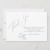 Vintag zeitlose Blumenschmuckankündigung Einladung (Rückseite)