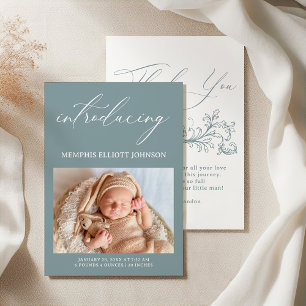 Vintag zeitlose Blumenschmuckankündigung Einladung