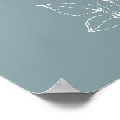 Vintag zeitlose Blumenzwiebelduschkarten Poster (Ecke)