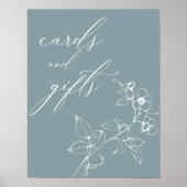 Vintag zeitlose Blumenzwiebelduschkarten Poster (Vorne)