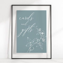 Vintag zeitlose Blumenzwiebelduschkarten Poster