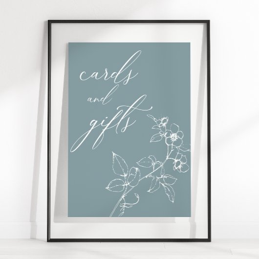 Vintag zeitlose Blumenzwiebelduschkarten Poster