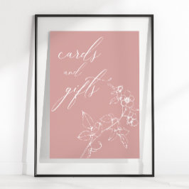 Vintag zeitlose Blumenzwiebelduschkarten Poster