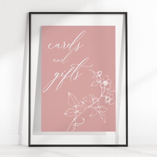 Vintag zeitlose Blumenzwiebelduschkarten Poster