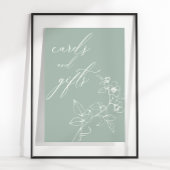 Vintag zeitlose Blumenzwiebelduschkarten Poster