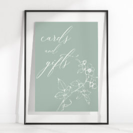 Vintag zeitlose Blumenzwiebelduschkarten Poster