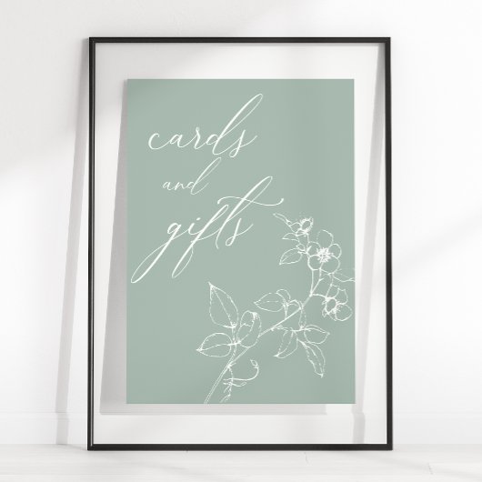 Vintag zeitlose Blumenzwiebelduschkarten Poster