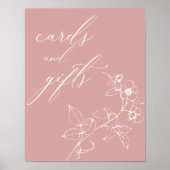 Vintag zeitlose Blumenzwiebelduschkarten Poster (Vorne)