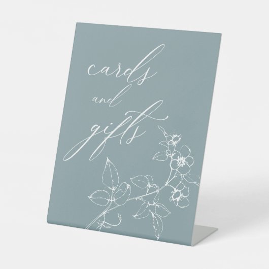 Vintag zeitlose Blumenzwiebelduschkarten Sockelschild (Vorderseite)