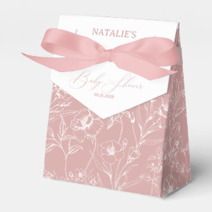 Vintag zeitlose Blütenpink-Babydusche Geschenkschachtel