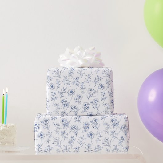 Vintag zeitlose Elegance Blumenmuster Geschenkpapier (Partygeschenke)